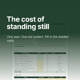 Cost of Standing Still Template