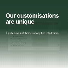 Customisation Register